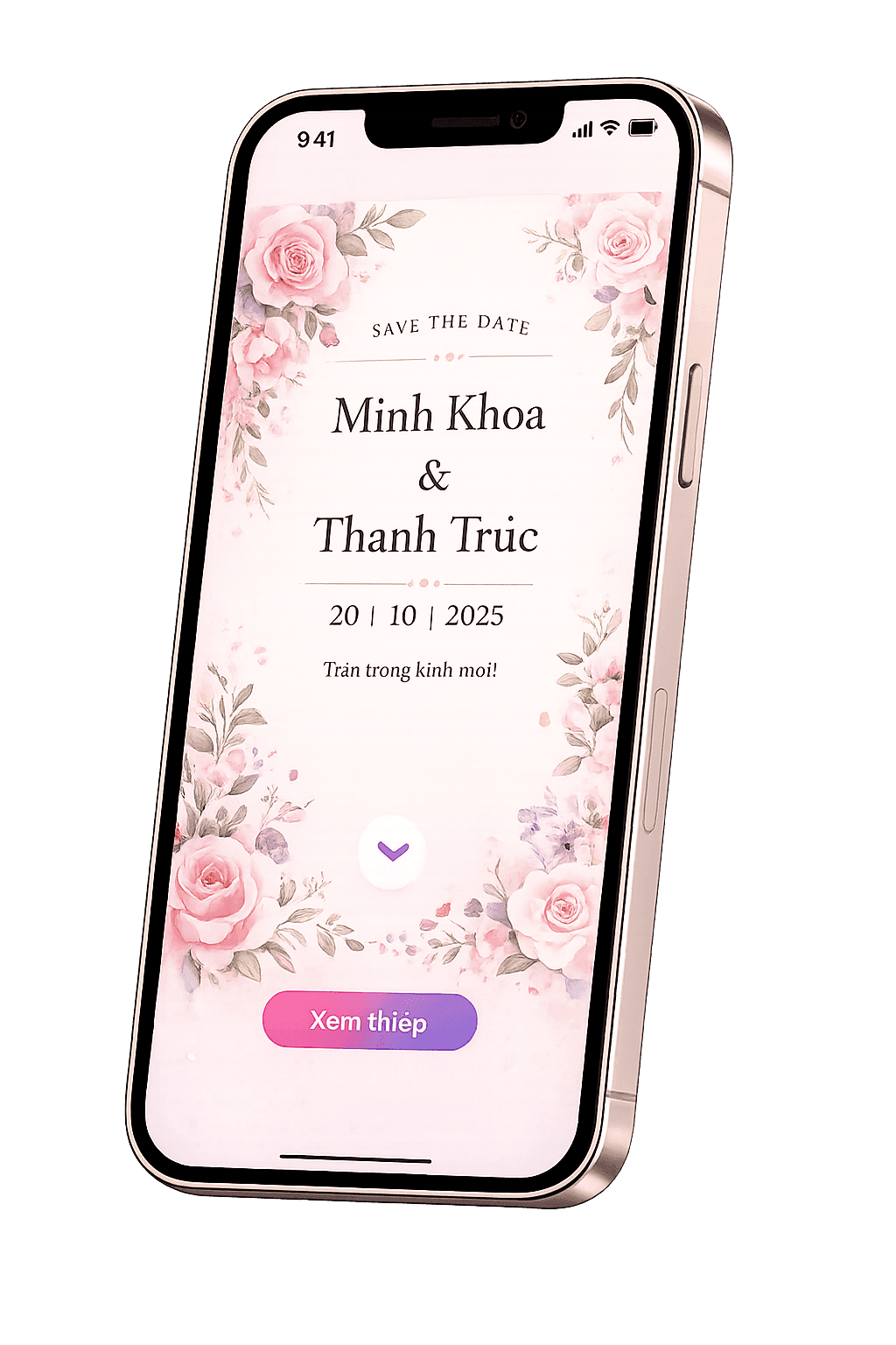 Mẫu thiệp trên điện thoại
